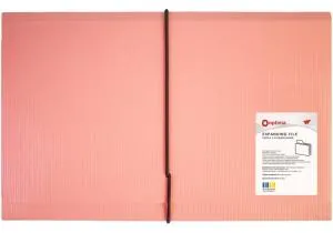 Папка с расширением OPTIMA А5 600 мкм фактура СМУГА ассорти O35547, Папки на резинках - фото 2