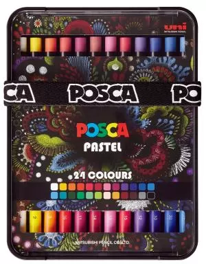Пастель восковая POSCA PASTEL 24 цв KPA-100/24C - Фото 2