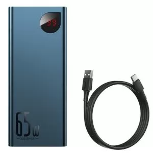 Павербанк Power Bank Baseus Adaman 20000 mAh 65W с быстрой зарядкой синий PPIMDA-D03 - Фото 1