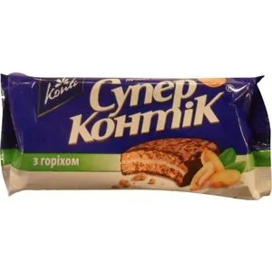 Печенье Супер-Контик с орехом в глазури 100г 10128129