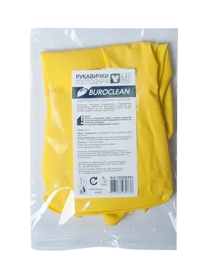 Перчатки хозяйственные, S, M, L, XL, Buroclean, 1020030 - Фото 1