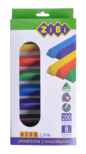 8 кольорів пластилін, 200 г, ZiBi KIDS Line ZB.6226
