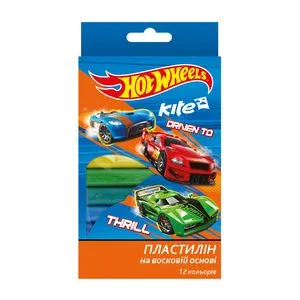 Пластилин мягкий 12 цветов Hot Wheels Kite HW17-086