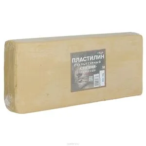 Пластилин скульптурный 1000г телесный (мягкий) Гамма 2.80.Е100.002