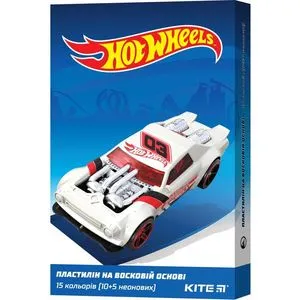 Пластилин восковой 15 цветов Hot Wheels Kite HW19-087