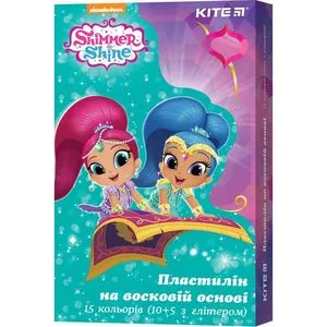 Пластилин восковой 15 цветов Shimmer and Shine Kite SH19-087