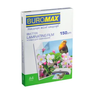 Пленка для ламинирования Buromax 150мкм A4 216x303мм 100 шт BM.7726, Пленки для ламинирования