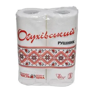 Полотенца бумажные, 2 рулона, 2 слоя, 50 отрывов, Обухов, 0129271