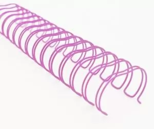 Металлическая пружина для переплета DA (3/1) 8 мм розовая в упаковке 100 шт 1220202081130