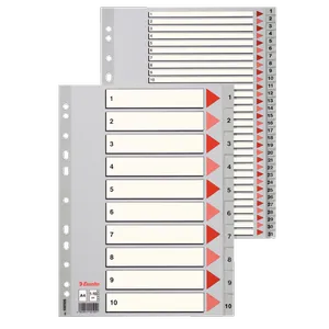 Разделители пластиковые цифровые A4 Esselte 10010 - Фото 9