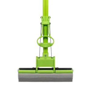 Роликовая телескопическая швабра Buroclean 110 см PVA насадка 27 см 10300120, Швабры - фото 1