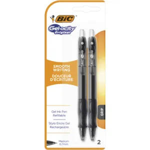 Ручка гелева BIC Gel-Ocity Original чорна 2 шт у блістері bc964760, Гелеві