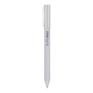 Ручка Buromax гелевая автоматическая PRESTIGE SILVER 0,5 мм синие чернила BM.83102, Гелевые