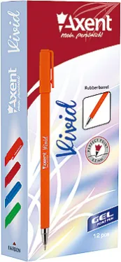 Ручка гелева синя Axent AG1043-02-А Vivid - Фото 4