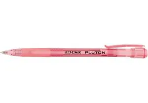 Ручка кулькова автомат ECONOMIX PLUTON 0,5мм корпус асорті пише синім E10101-25, Ручки кулькові - фото 1