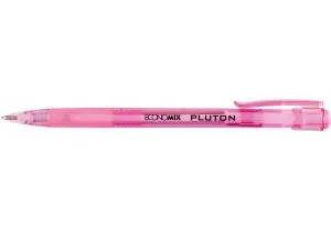 Ручка кулькова автомат ECONOMIX PLUTON 0,5мм корпус асорті пише синім E10101-25, Ручки кулькові - фото 2