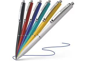 Ручка шариковая SCHNEIDER автоматическая K15 0,7 мм Корпус ассорти пишет синим S130800, Ручки шариковые - фото 2