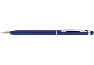 Ручка кулькова ECONOMIX STYLUS металева пише блакитним E10308, Кулькові