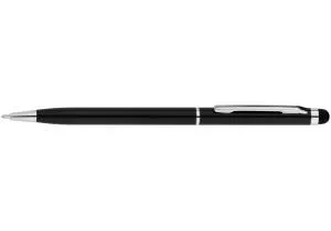 Ручка кулькова ECONOMIX STYLUS металева пише блакитним E10308, Ручки кулькові - фото 3