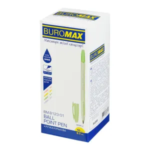 Ручка шариковая неавтоматическая Buromax SIMPLE BM.8124-01 0.7 мм синий, Ручки шариковые - фото 1