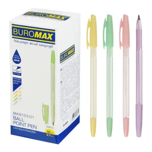 Ручка шариковая неавтоматическая Buromax SIMPLE BM.8124-01 0.7 мм синий, Шариковые