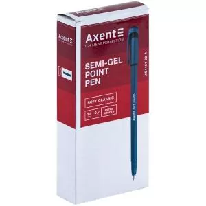 Ручка масляна синя 0.7мм Axent Soft Classic AB1101-02-A - Фото 2