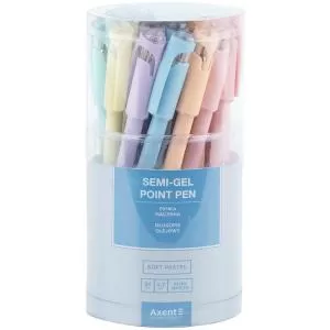 Ручка масляная синяя 0.7мм Axent Soft Pastel AB1102-02-A - Фото 2