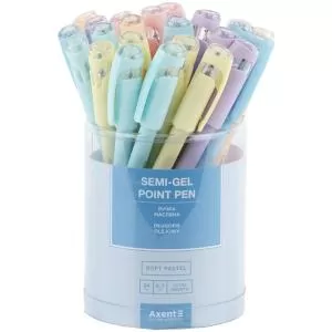 Ручка масляна синя 0.7мм Axent Soft Pastel AB1102-02-A - Фото 3