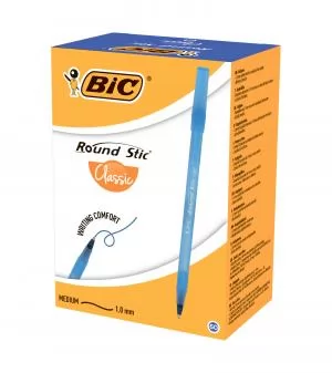 Шариковая ручка Round Stic 0.32 мм 60 шт без ШК на ручке BIC bc921403 - Фото 1