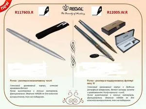 Ручка шариковая в бархатном чехле, хром Regal R117603.R - Фото 3