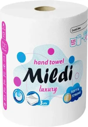 Рушник паперовий Кохавинка Mildi Luxury целюл 1рулон 3 шар 200 аркушів 27,5м 51715, Рушники