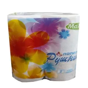 Полотенца целлюлозные Malvar 14.5м на гильзе 2-х слой 2 рул белые mlv.30212, Полотенца