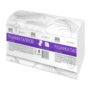 Полотенца целлюлозные PRO SERVICE Comfort V-сложение 150 шт 2 слоя белые pr33700117, Полотенца