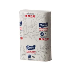 Полотенца целлюлозные Papero листовые 1 слой 23 г 210х220 мм 200шт RV039 20 50986, Полотенца
