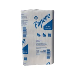 Рушники целюлозні Papero листові 2 шари 225х220 мм 200шт RN007 Вузькі 20 50977, Одноразові рушники - фото 2
