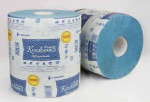 Рушники Кохавинка макулатурна 150м 1050 відривів на гільзі синій kx.50156, Рушники