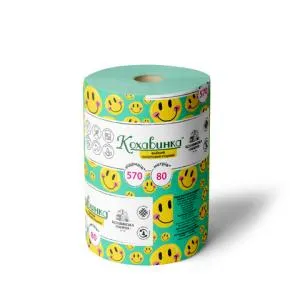 Рушники Кохавинка макулатурна 80м 600 відривів на зеленій гільзі kx.50187, Рушники