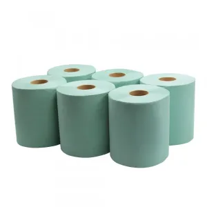 Рушники Tischa Papier в рулоні MIDI BASIC зелені 1-шар 19,4 х22, 7см 154,3 м 6 рул в пак P1522, Рушники