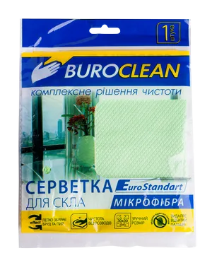 Салфетка для стекла, микрофибра EuroStandart 30*30 см BuroClean 10200125