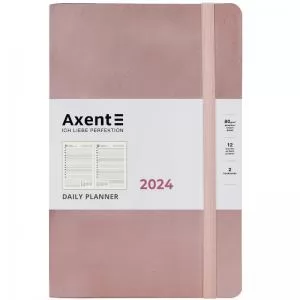 Щоденник датований 2024 Partner Soft Earth Colors A5 рожевий AXENT 8820-24-03-A