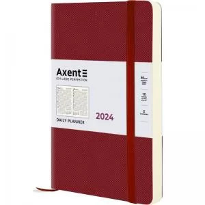 Щоденник датований 2024 Partner Soft Diamond A5 бордовий AXENT 8818-24-05-A - Фото 1