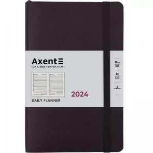 Щоденник датований 2024 Partner Soft Skin A5 чорний AXENT 8810-24-01-A