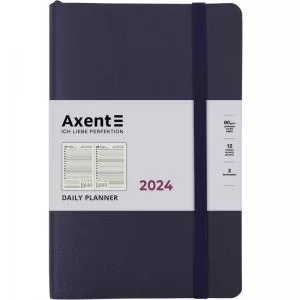 Щоденник датований 2024 Partner Soft Skin A5 синій AXENT 8810-24-02-A