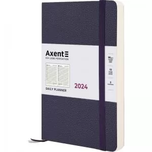 Щоденник датований 2024 Partner Soft Skin A5 синій AXENT 8810-24-02-A - Фото 1