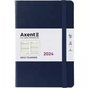 Ежедневник датированный 2024 Partner Strong A5 синий AXENT 8819-24-02-A