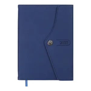 Дневник Buromax датированный 2027 GRAZIA A5 темно-голубой искусственная кожа BM.21195-03, Ежедневники датированные
