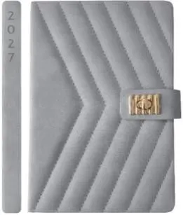 Ежедневник датированный 2027 A5 Buromax VOGUE BM.21172 искусственная кожа/поролон, Ежедневники датированные