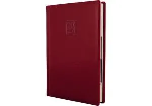Ежедневник датированный А5 2027 OPTIMA GLOSS красный O25217-03, Ежедневники датированные
