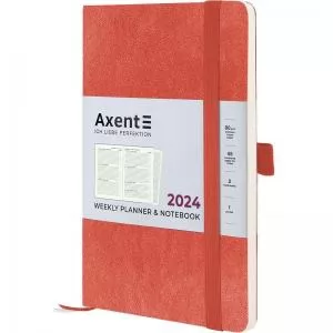 Еженедельник датированный 2024 Partner Soft Nuba 125х195мм терракотовый AXENT 8517-24-57-A - Фото 1