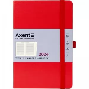 Еженедельник датированный 2024 Prime Strong 145х210мм красный AXENT 8507-24-05-A